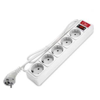  Сетевой фильтр 1,8м 5-местный бел с/з выкл с индик 1340 Союз