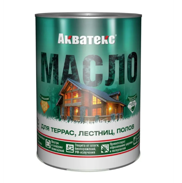  Деревозащитное масло Акватекс 0,75л бесцветное арт.90168 Рогнеда