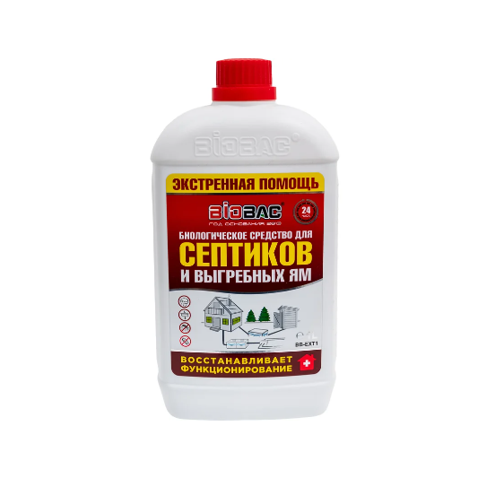  Биосредство для выгребных ям и септиков 1л ЭКСТРЕННАЯ ПОМОЩЬ BB-EX1 BioBac (12) 