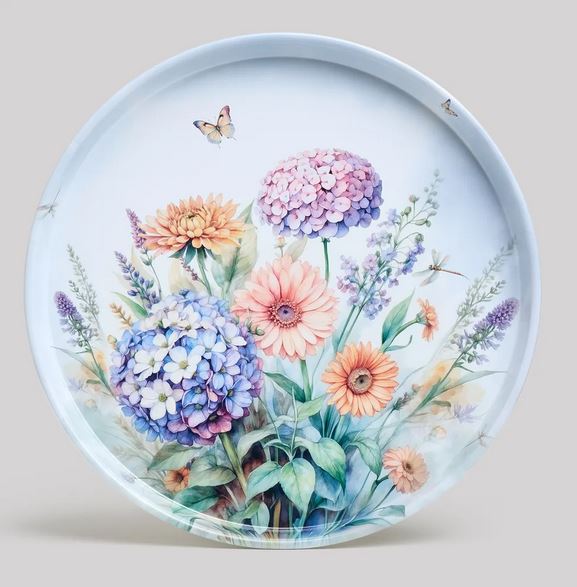  Поднос сервировочный 33х2,1см 898-246 Agness Floral Eden