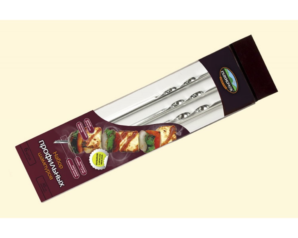  Шампур угловой 64см Пикничок 401-400 Семейн.реликвия нерж. дер. ручка