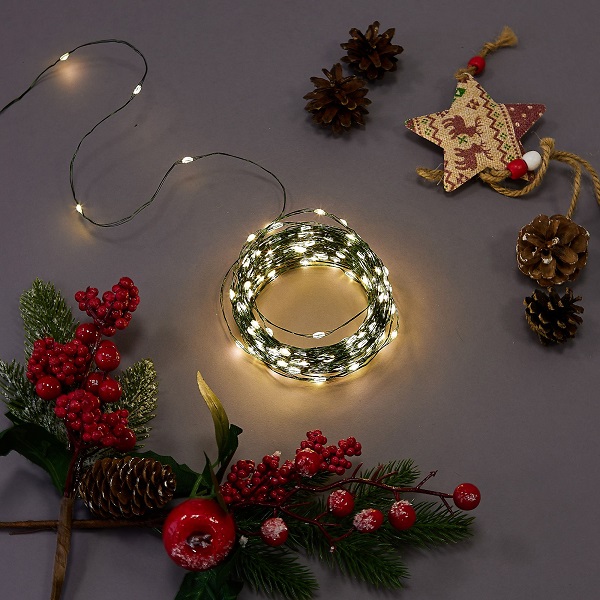  Гирлянда св/д Роса 20м 200LED тепл белый/провод зеленый IP20 ULD-S2000-200/DGA WARM WHITE DEW