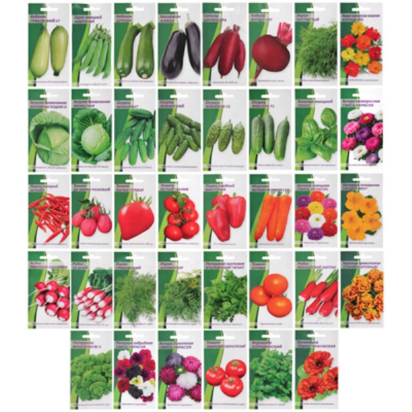  Семена в ассортименте цветные упаковки