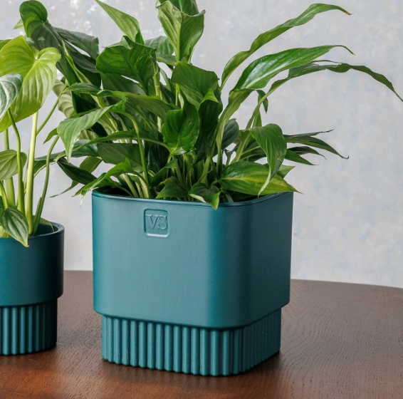  Горшок для цветов 2,7л VipSet с дренажной системой Бостон изумруд