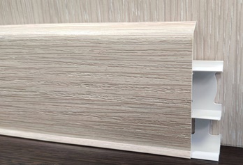  Плинтус напольный 85мм 2,2м 229 Дуб латте Деконика 