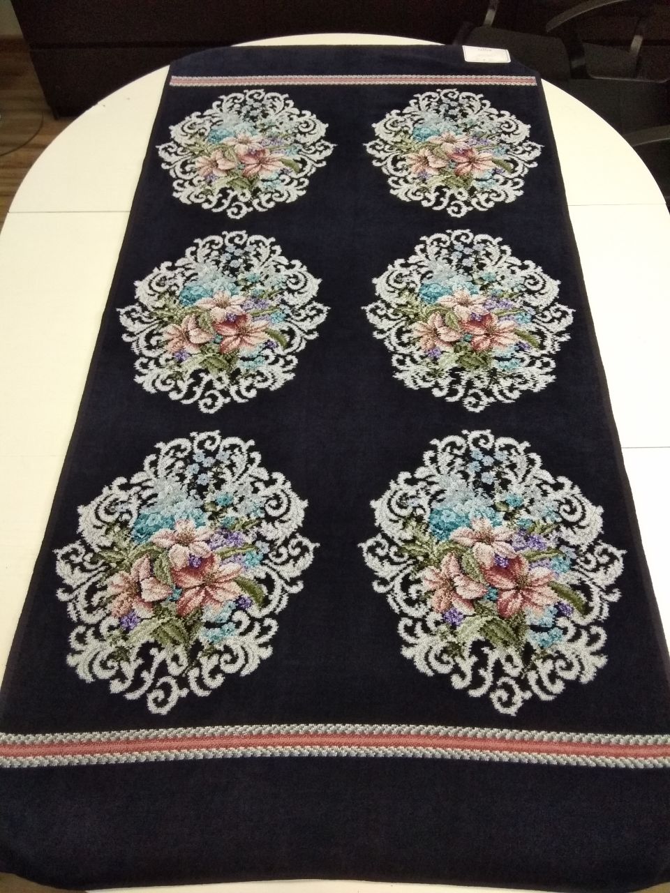  Полотенце 75*150см 100% хлопок шенилл Jacqueline 124 altrosa пыльн.роза Feiler