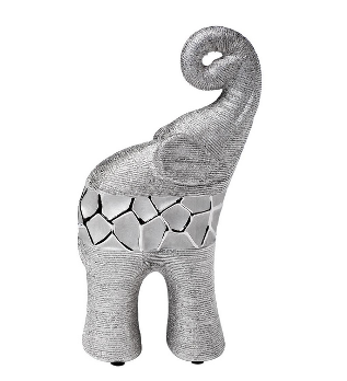  Статуэтка Слон серебряный 13х6,8х24,5см GARDA DECOR