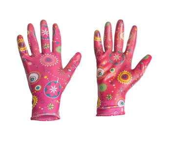  Перчатки садовые Листок нейлон/нитрил  LNL 189 (уп.12/240) ассорт.