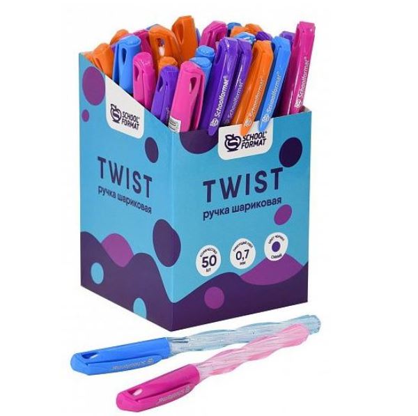  Ручка шариковая масл Schoolformat TWIST 0,7мм 220683