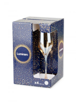  Набор бокалов 4шт 160мл для шампанского Зол.мед P9307 Luminarc