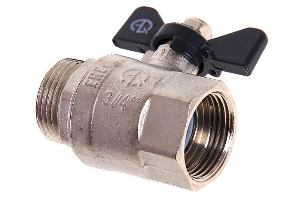  Кран шаровой 3/4 г/ш бабочка 01159 Aqualink