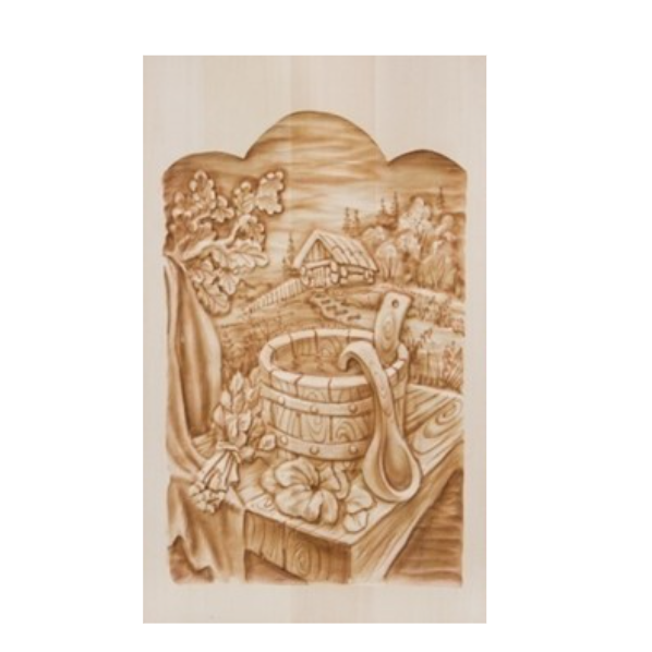  Панно деревянное для бани 600*400 Натюрморт 3D