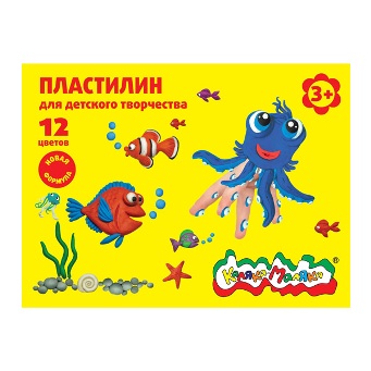  Пластилин 12цв Каляка-Маляка 180г 105290
