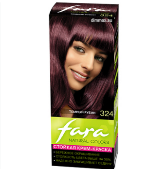  Краска для волос Фара Natural Color 324 темный рубин