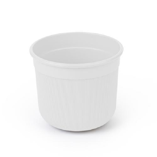  Горшок для цветов 5л Сканди с дренажной вставкой белый М9153 (уп.24)