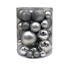  Набор шаров 50шт 3-8см серебро A0-GJ00017S3-8 пластик Аз