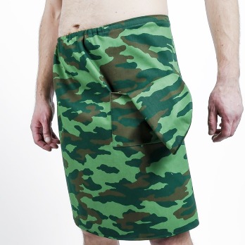  Набор для сауны муж. Спецназ (килт,берет) вафельн.