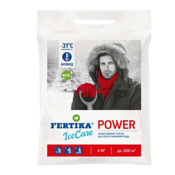  Реагент противогололедный 4кг IceCare POWER -31°C Фертика