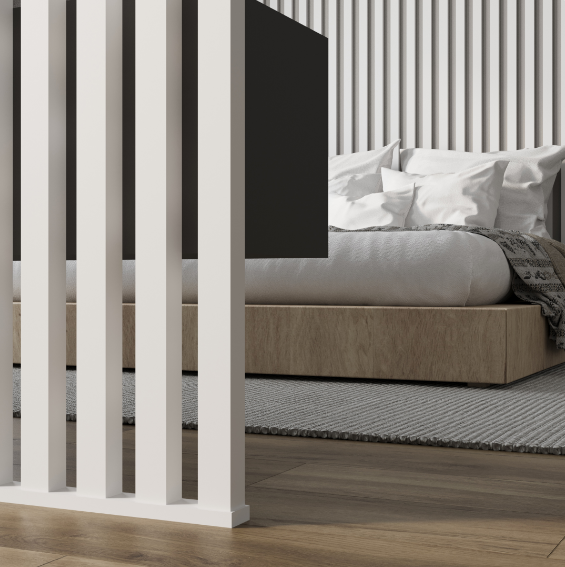  Интерьерная рейка МДФ 2700*40*16мм Белый Stella Бриона