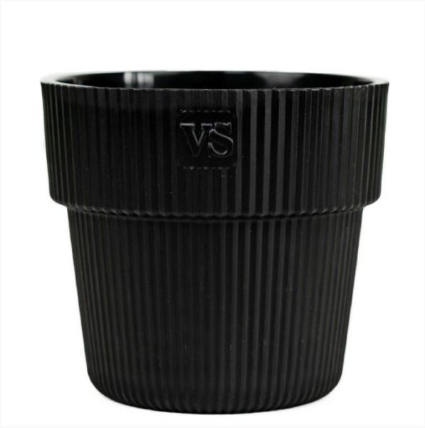  Горшок для цветов 4,8л VipSet с дренаж сист Алемар черный