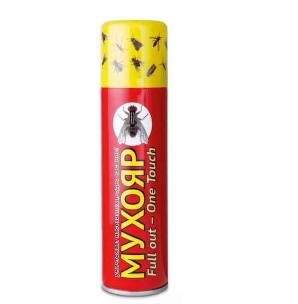  Аэрозоль Мухояр 300мл Full out - One touch от мух ВХ