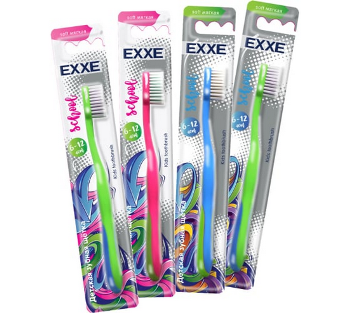  Щетка зубная EXXE детская School 6-12 лет мягкая