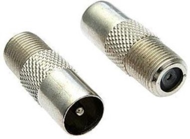  Переходник гнездо F-гнездо (папа) TV металл. TV1-FJ Metall 261901