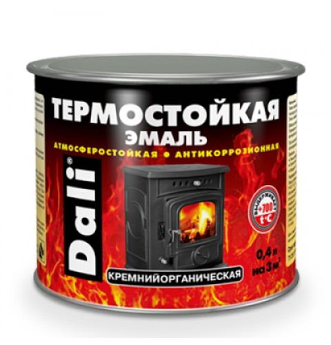 Эмаль термостойкая черная 0,4л DALI арт.80206 Рогнеда