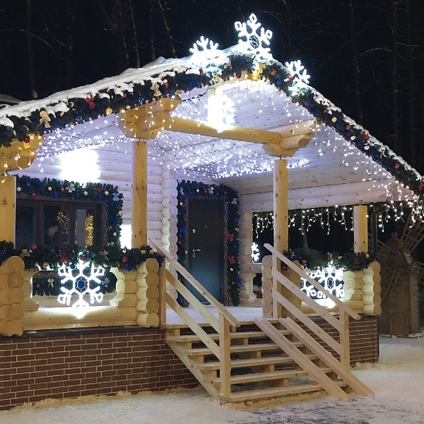  Гирлянда св/д бахрома 5м уличная 300LED IP67 черный провод/бел свет ULD-B5007-300