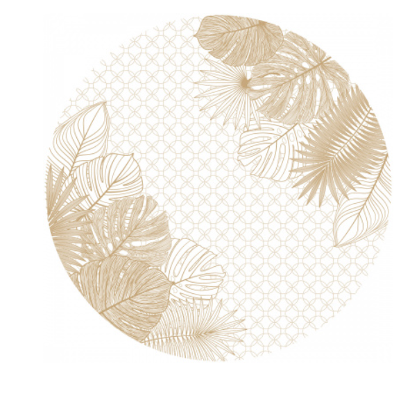  Салфетка сервировочная 36см Голд ПВХ круглая 11354