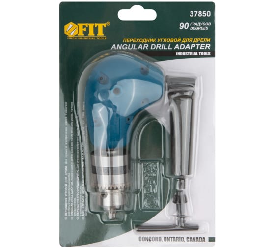  Переходник д/дрели угловой 37850 FIT