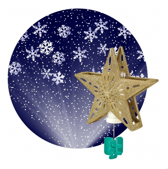  Проектор ENIOP-07 ЭРА Елочная верхушка-проектор Звезда 3АА, IP20