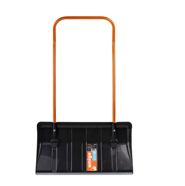  Скрепер снеговой 440х800мм пласт на колес стальн.чер 78014 Amigo