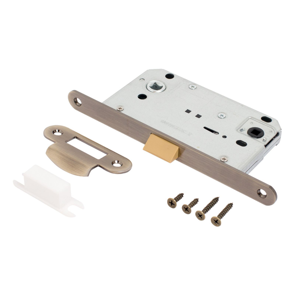  Защелка врезная АРТ 5300-P-WC AB ст.бронза с фиксатором Аллюр