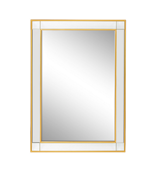  Зеркало прямоугольное отделка цвет золото 74х104см GARDA DECOR