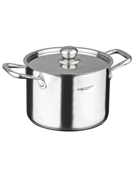  Кастрюля нерж. 6,4л Титан мет.крыш d22 трс КТ-G-00206