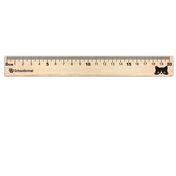  Линейка 30см дерев Schoolformat Котик 259411