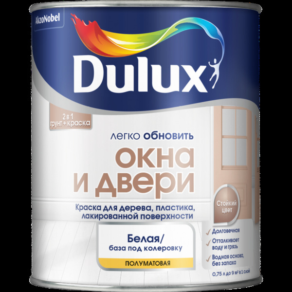  Краска для окон и дверей полуматовая BC 0.75л Dulux