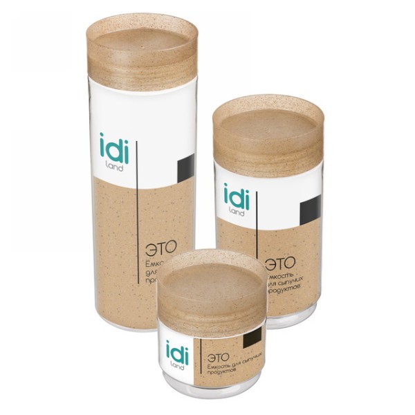  Емкость 1л для сыпучих продуктов Palermo бесцв 221116101/02