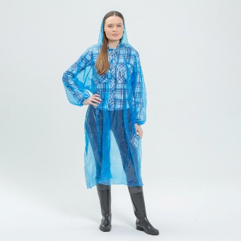  Плащ-дождевик 82х110см ПЭ 20мкм рукава на резинке 457-209 Inbloom