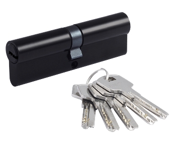  Сердцевина замка 100мм ключ/ключ перф черн STD AL ЛП-100 (50*50) 19063 Нора-М