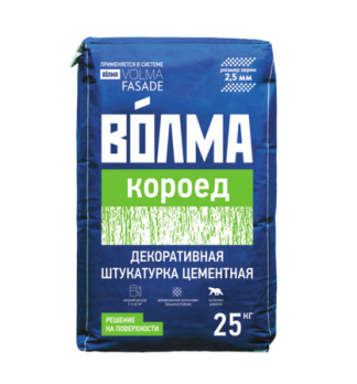  Штукатурка цементная декоративная 25кг Волма-Короед белый