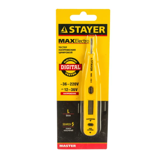  Тестер напряжения 125мм MAXElectro 12-220В STAYER 45290