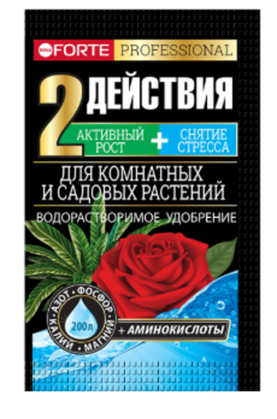  Удобрение для комнатных и садовых растений 100г с аминокислотами Bona Forte (у30)