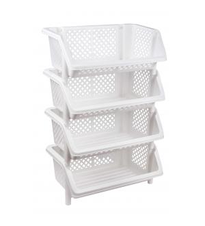 Этажерка 4-х секц  универсал М6528 белая (у1)