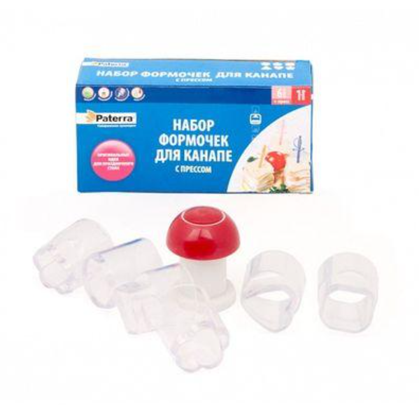  Набор форм для приготовления канапе, с прессом Paterra 402-509