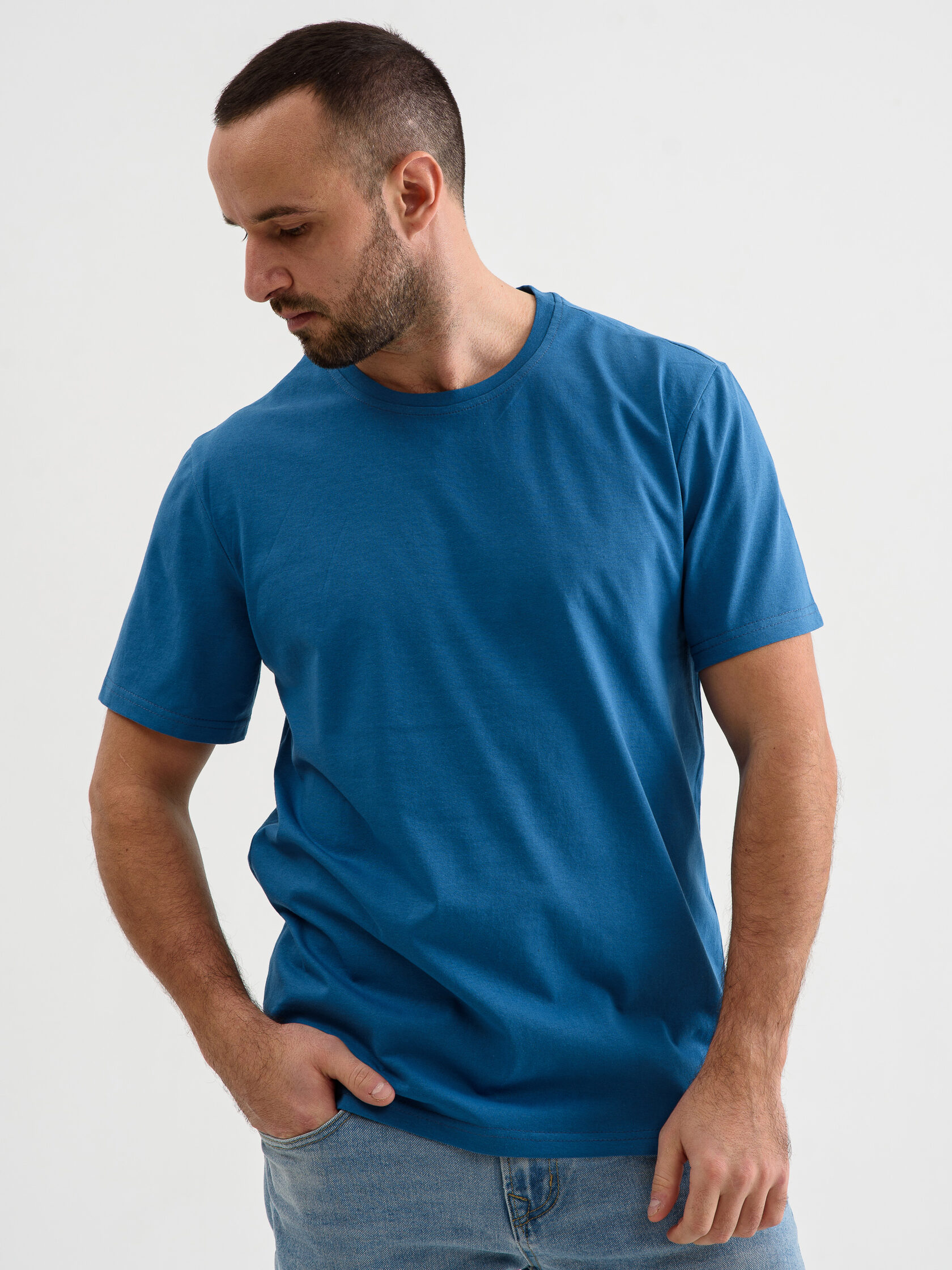  Футболка муж. Типаж р.52 синий 2290-К