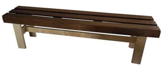  Лавка для бани 900х330х420 нераскладная наличник термо М173