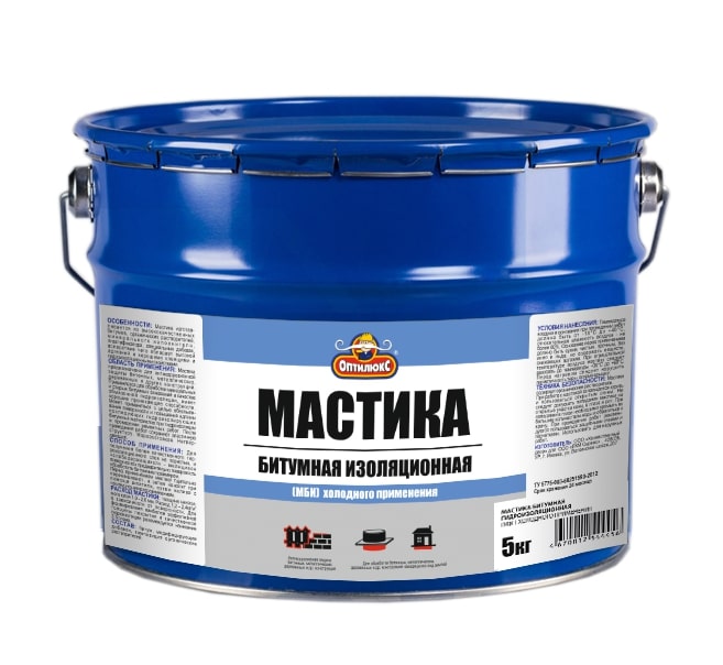 Мастика Битумная изоляционная Оптилюкс 5кг МБИ Ижсинтез