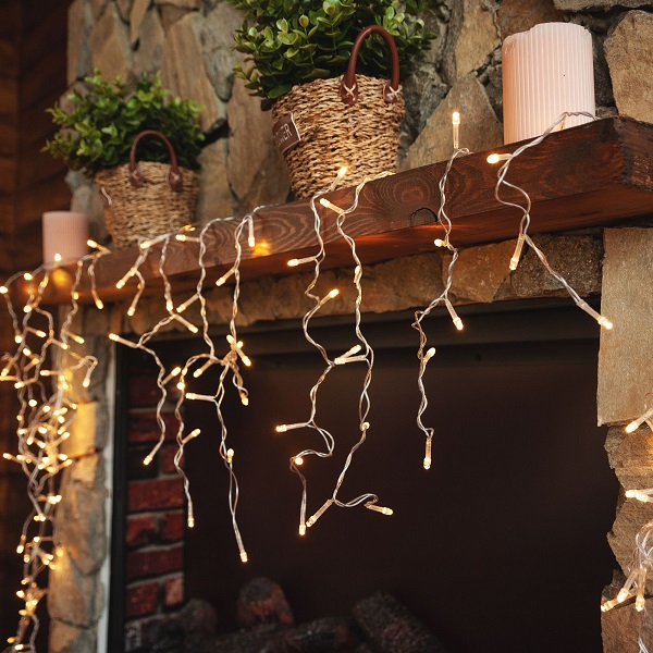  Гирлянда св/д бахрома 3м 200LED IP20 бел свет/провод прозрачный ULD-B3010-200